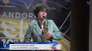 ANDORRA SAX FEST 2023: Leonor Dos Santos Dias plays Sonata, Paul CRESTON (1st -2nd)