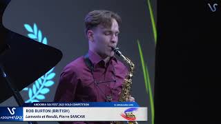 SEMIFINAL SAX FEST 2023: Rob burton (British) plays Lamento et Rondó, Pierre SANCAN