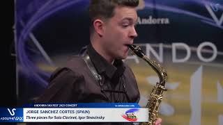 ANDORRA SAX FEST 2023: Jorge Sanchez Cortés (Spain) plays Three pieces for Clarinet, Igor Stravinsky