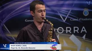 ANDORRA SAX FEST 2023: Kash Sewell (USA) plays Elegie Op. 44, Alexander Glazunov