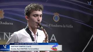 ANDORRA SAX FEST 2023:  Gustavo Santos plays Sonata, Paul CRESTON (1st -2nd)