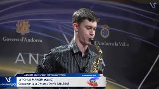 ANDORRA SAX FEST 2023: Lypchuk Maksim plays Capricho nºIII, David SALLERAS